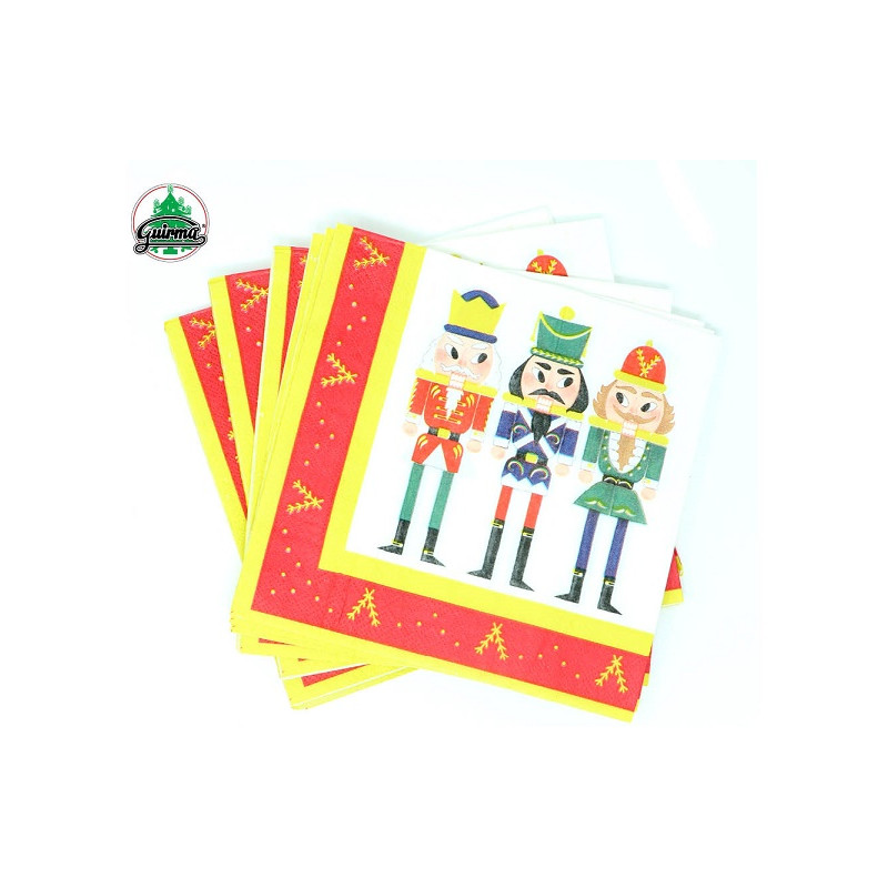 Tovaglioli Soldato Schiaccianoci 33x33 cm (cf. 20 pz)