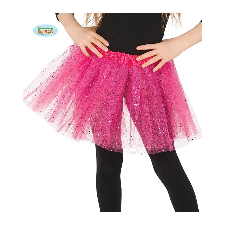 Tutu' Fuxia Glitter Bambina 31 cm