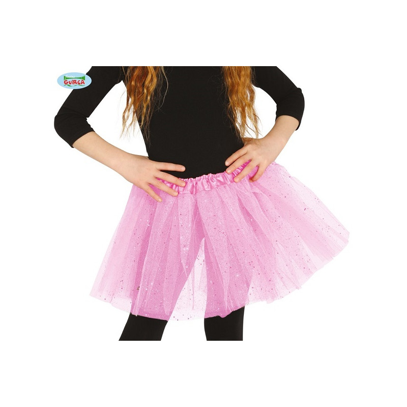 Tutu' Rosa Glitter Bambina 30 cm