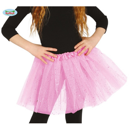 Tutu' Rosa Glitter Bambina 30 cm