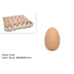 Uovo Color Naturale in polistirolo 6 cm (cf. 30 pz)