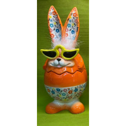 Uovo Coniglio in ceramica 27x11 cm
