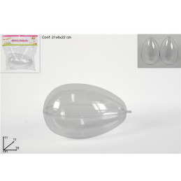 UOVO in plastica Trasparente 16x11 cm