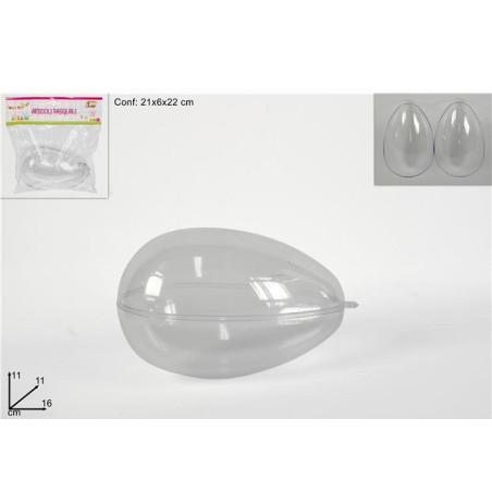 UOVO in plastica Trasparente 16x11 cm