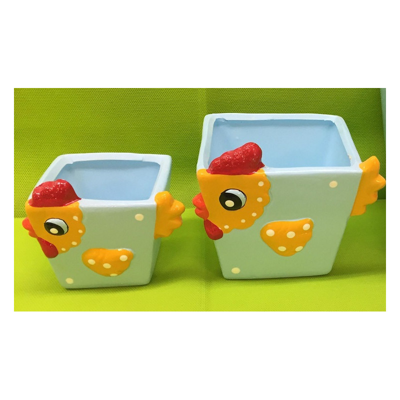 Vaso Gallina in ceramica (cf. 2pz)