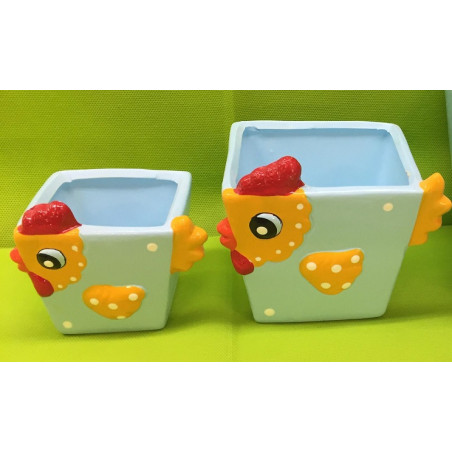 Vaso Gallina in ceramica (cf. 2pz)