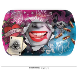 Vassoio Harley Quinn in plastica 39x24 cm