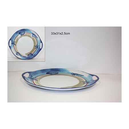 Vassoio Marine Tondo con manici 33 cm