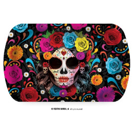 Vassoio Portacaramelle Teschio Dia de los Muertos in plastica 39x24 cm