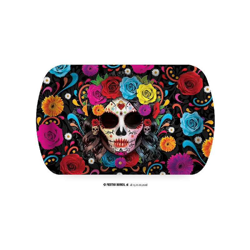Vassoio Portacaramelle Teschio Dia de los Muertos in plastica 39x24 cm