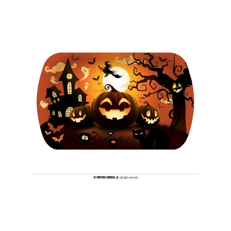 Vassoio Portacaramelle Zucca in plastica 39x24 cm