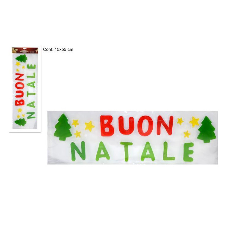 Vetrofania Gel Buon Natale
