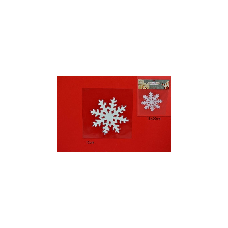 Vetrofania Gel Fiocco Neve 12 cm