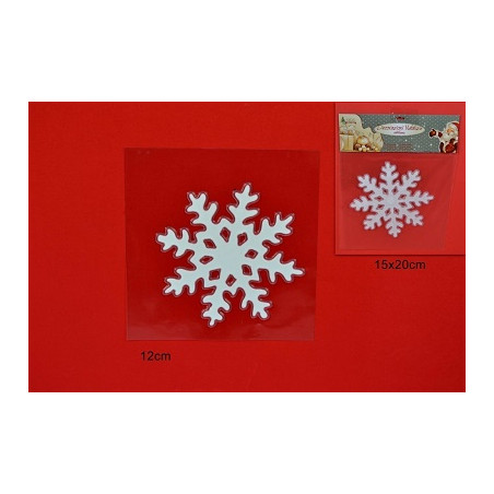 Vetrofania Gel Fiocco Neve 12 cm