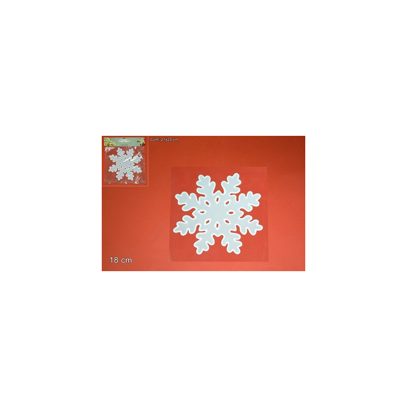 Vetrofania Gel Fiocco Neve 18 cm