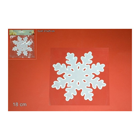 Vetrofania Gel Fiocco Neve 18 cm