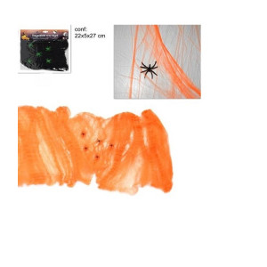 Ragnatela Nera 100 gr con ragni