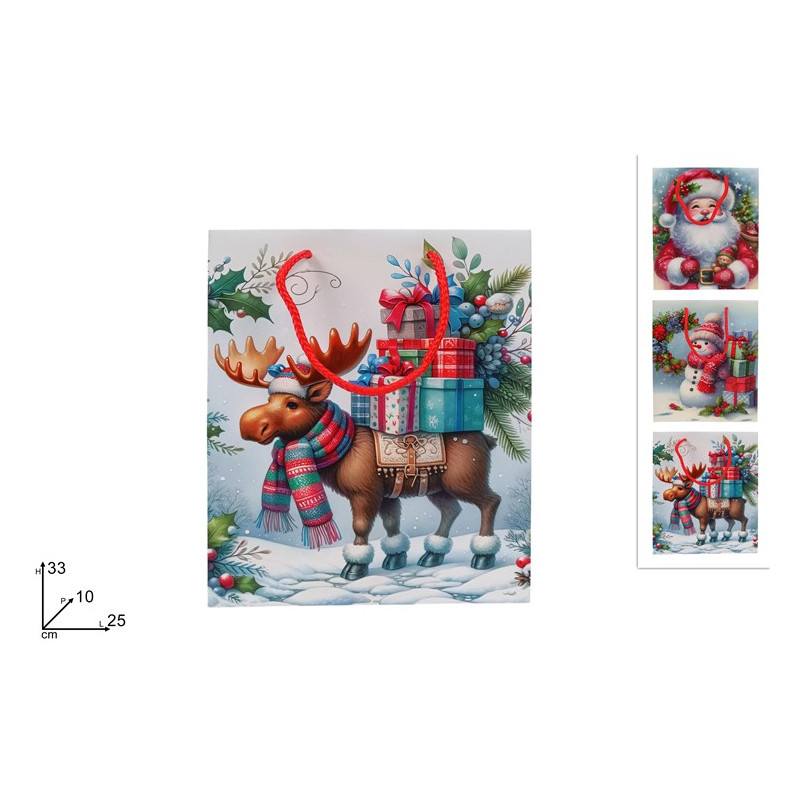 Busta Regalo Natalizia 33x25x10 cm