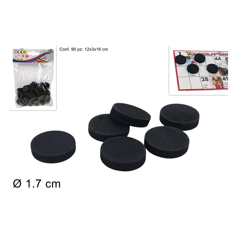 Coprinumeri Tombola Neri in legno (cf. 90 pz)