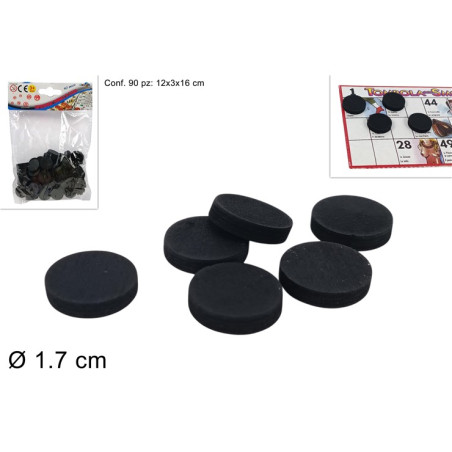 Coprinumeri Tombola Neri in legno (cf. 90 pz)