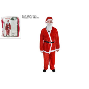 Costume BABBO NATALE in Ciniglia - Tg 48/52