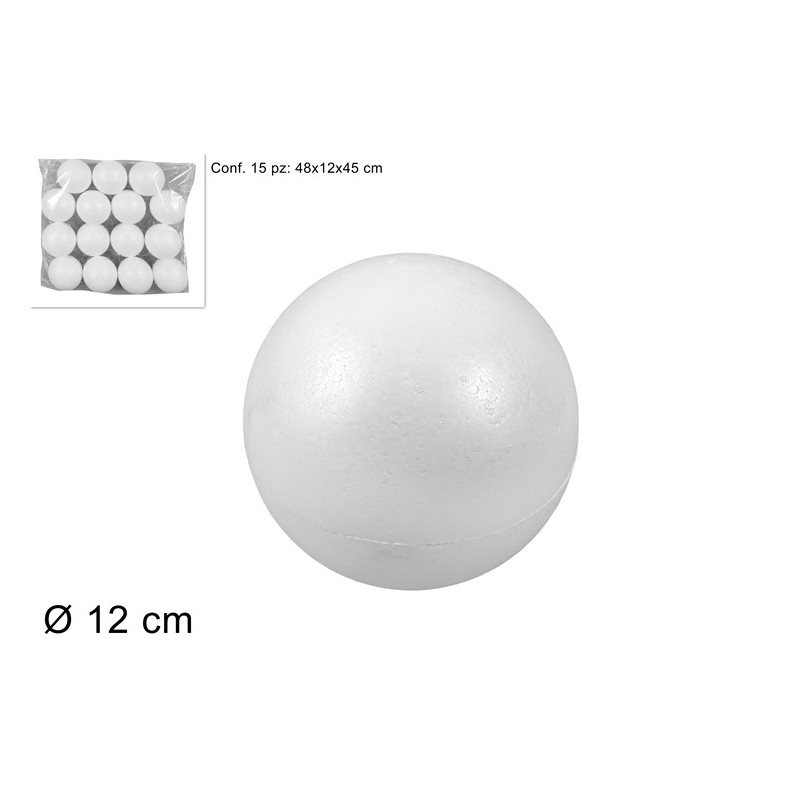 PALLA in polistirolo 12 cm (15 pz)