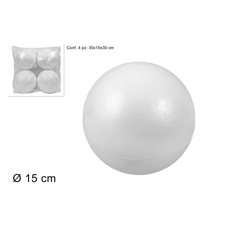 PALLA in polistirolo 15 cm (4 pz)