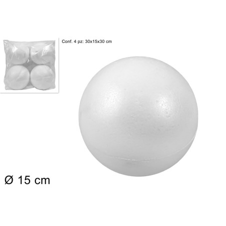 PALLA in polistirolo 15 cm (4 pz)