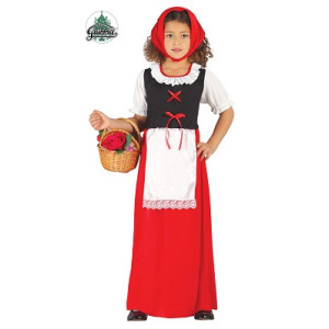 Costume PASTORELLA Rossa - Tg 5/6 anni