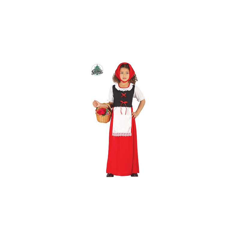 Costume PASTORELLA Rossa - Tg 7/9 anni
