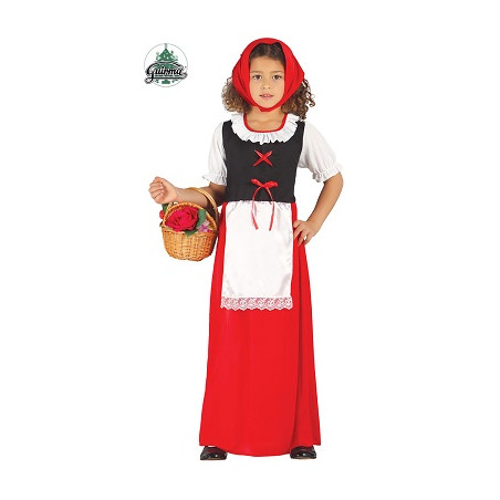 Costume PASTORELLA Rossa - Tg 7/9 anni