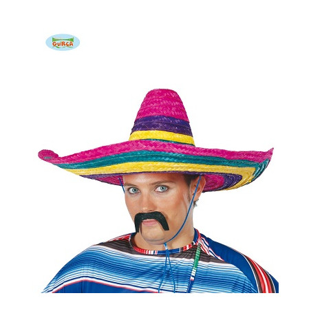 Sombrero Messicano Multicolor in paglia 50 cm