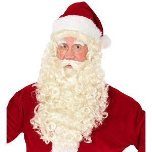 Parrucca Babbo Natale con barba, baffi e sopracciglia