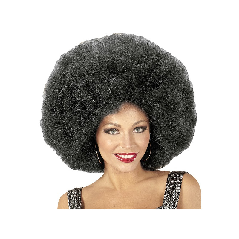 Parrucca Riccia Nera Grande