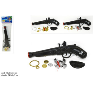 Pistola Pirata 24 cm con accessori
