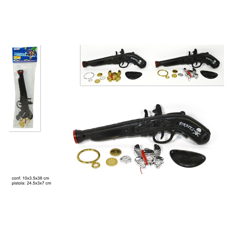 Pistola Pirata 24 cm con accessori