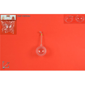 SFERA in Plastica Trasparente aperta 8 cm