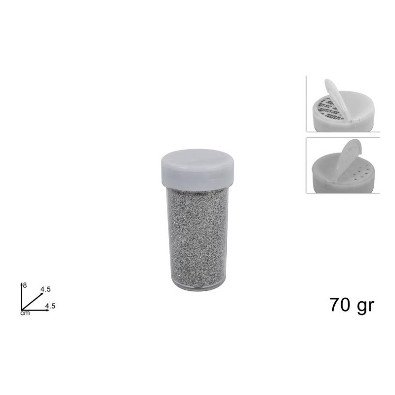 Brillantini Argento 70 gr in tubetto