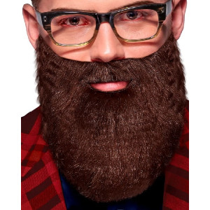 Barba Castana Liscia Corta