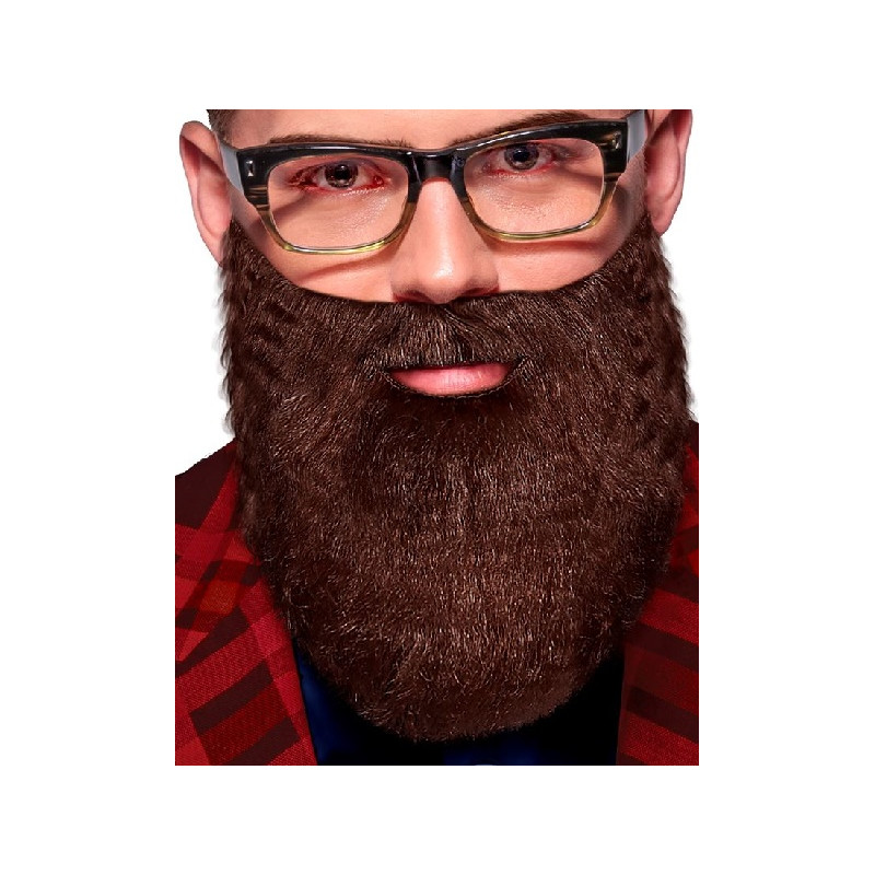 Barba Castana Liscia Corta