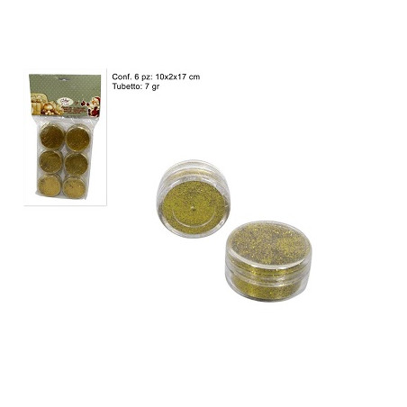 Brillantini Oro 7 gr in tubetto  (cf. 6 pz)