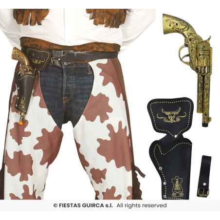 Fodero Cow-Boy Singolo con pistola 29 cm