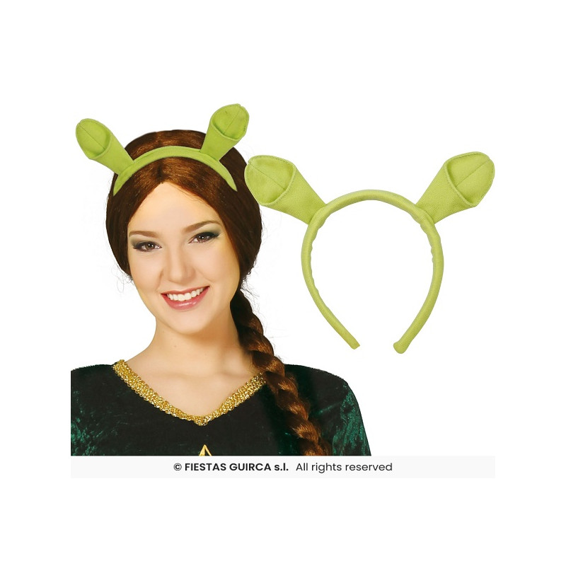 Cerchietto Shrek Fiona con orecchie verdi