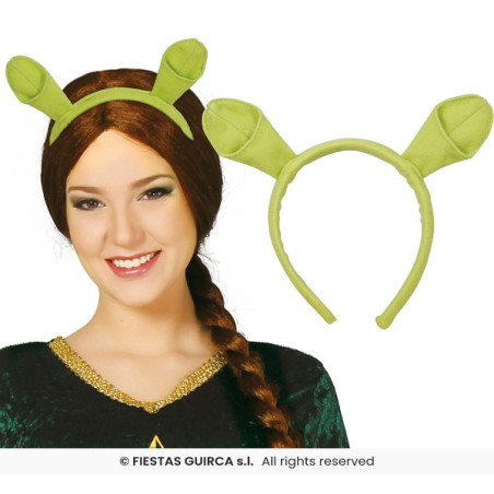 Cerchietto Shrek Fiona con orecchie verdi
