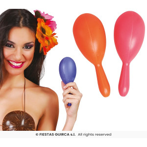 Maracas Ovale col ass 18 cm in plastica (cf. 2 pz)