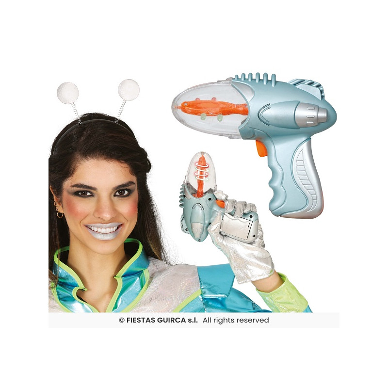 Pistola Alieno Spaziale Argento 18 cm