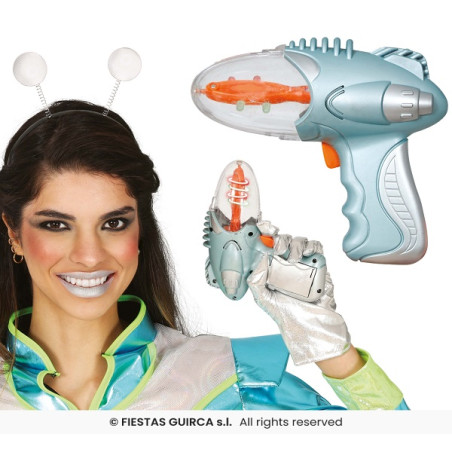 Pistola Alieno Spaziale Argento 18 cm