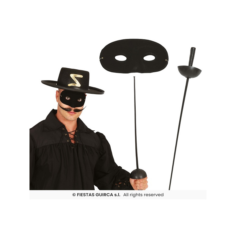 Spada Fioretto Zorro con mascherina
