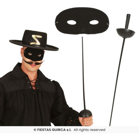 Spada Fioretto Zorro con mascherina
