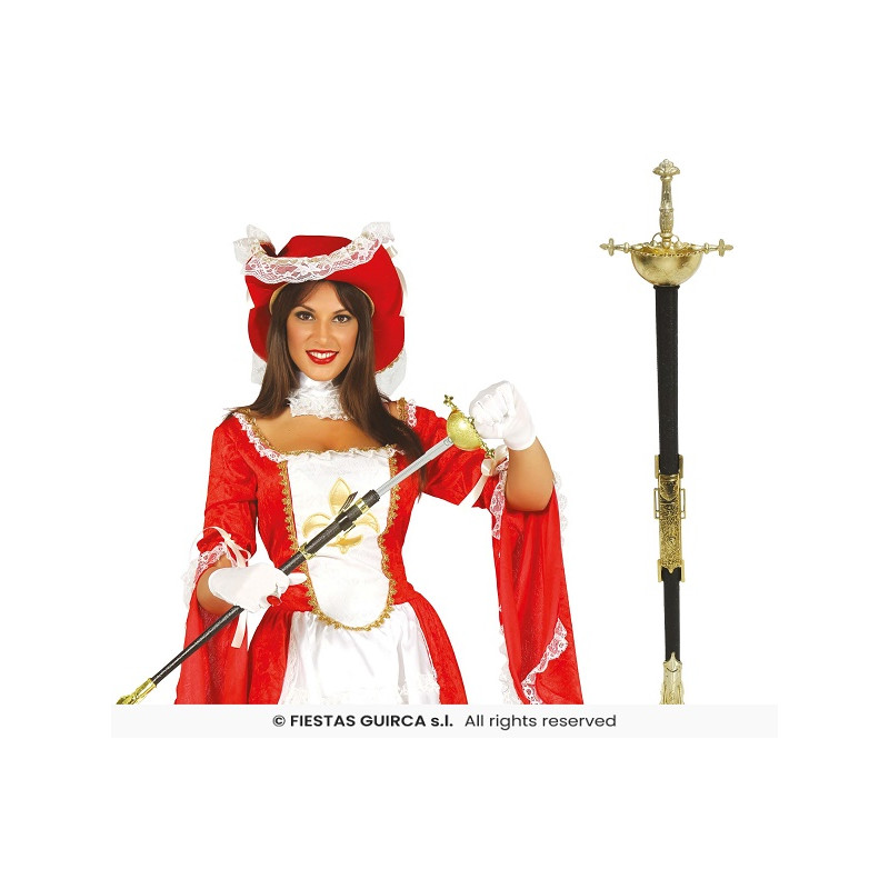 Spada Moschettiere con fodero 62 cm